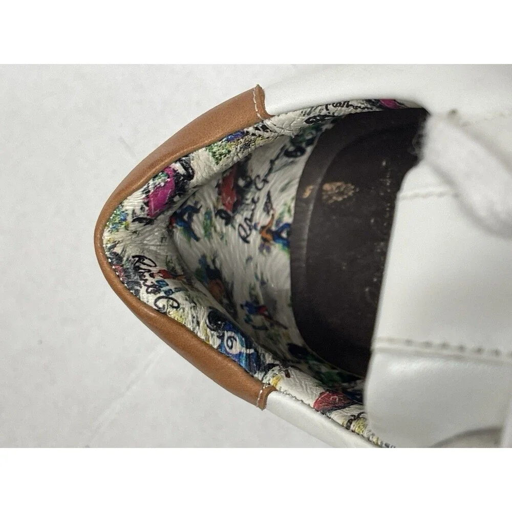 Robert Graham Mens Attwood White Brown Lace-Up Sneaker Shoes Size 12